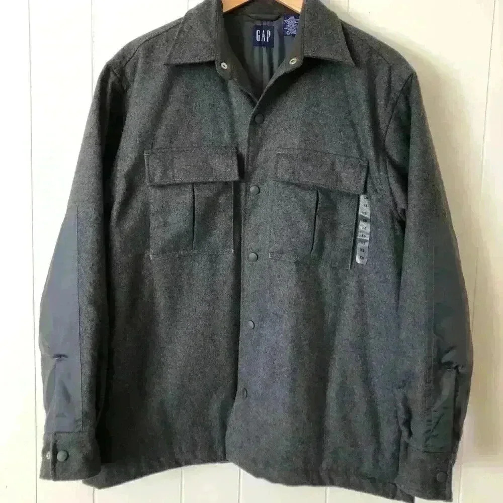 GAP Men's Gray Wool Blend Jacket Shirt Size XS